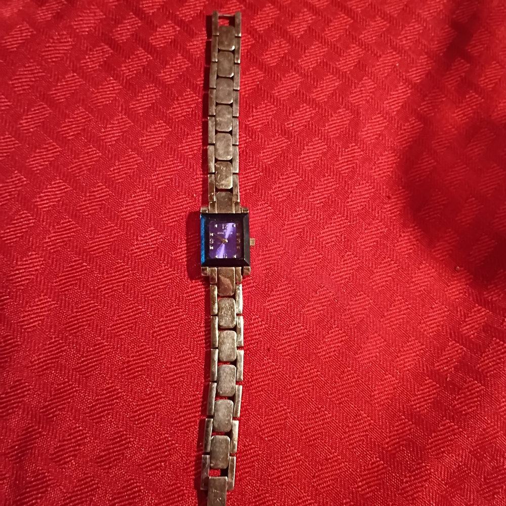 Anne Klein Stainless Steel Women's Watch With Blue Face Needs A New Battery
